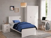 Set Mobila Camera Copii , White- Dulap, Pat, Birou, Scaun, Lustra, Noptiera
