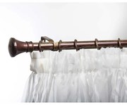 Galerie metalica extensibila, accesorii incluse kit gal.ext.ø25/22 Tiara 120-240cm maro-auriu