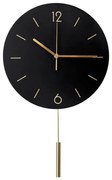Ceas de perete cu pendul d. 30 cm 1xAA negru/auriu