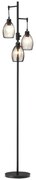 HOMCOM Lampadar stil industrial 40 W max. 3 abajururi din metal cu sârmă cu luminozitate reglabila, suport E27, negru | Aosom Romania