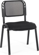 Scaun conferinta VENTO, spatar Mesh, cadru metalic, Negru
