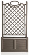 Jardinieră cu volum mare și suport ornamental Bama Separe capuccino, 80 x 150 x 42,5 cm