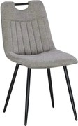 Scaun KIP, grej/negru, stofa clasica/metal, 45x59x89 cm