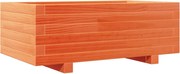 vidaXL Jardinieră grădină, maro ceruit, 70x40x26,5 cm, lemn masiv pin