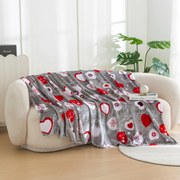 Patura microplus de Craciun CHRISTMAS HEART gri Dimensiune: 150 x 200 cm