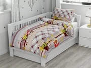 Lenjerii din bumbac pentru patut Culoare gri, HELLO BEAR