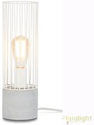 Veioza design modern cu baza din ciment, Memphis alb MEMPHIS/T/W