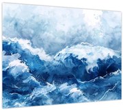 Tablou pe sticlă - Ilustrație a mării (70x50 cm)
