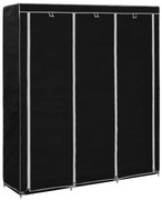 vidaXL Dulap cu bare și compartimente, negru, 150x45x175 cm