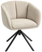 HOMCOM Fotoliu Pivotant la 360°, Fotoliu din Material Textil pentru Living și Birou, 58,5x59x78,5 cm, Gri Deschis | Aosom Romania