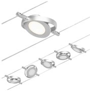 SET 5x lustră pe cablu LED/4,5W ROUNDMAC 230V crom Paulmann 94414