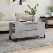 vidaXL Măsuță de cafea, gri beton, 102x44,5x50 cm, lemn prelucrat