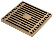 Sifon pardoseala, bronz antichizat 10X10 cm, iesiere pe 40 mm antimiros