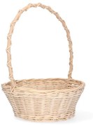 Coș de rattan alb în mărimea L