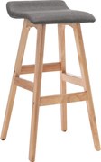 vidaXL Scaun de bar, gri închis, material textil