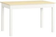 HOMCOM Masă pentru 4-6 Persoane, Masă Modernă de Bucătărie și Sufragerie din Lemn, 119x70x75 cm, Alb | Aosom Romania