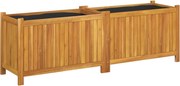 vidaXL Jardinieră de grădină cu căptușeală 153x38,5x50 cm, lemn acacia
