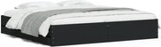 vidaXL Cadru de pat cu sertare, negru, 160x200 cm, lemn prelucrat