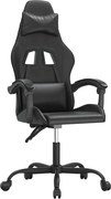 vidaXL Scaun pentru jocuri, negru, piele ecologică