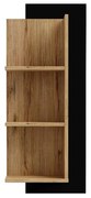 Raft de perete THEME 115x52,5 cm, negru/dub katania