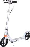 Trotineta din aluminiu cu frana pe disc NOVOKIDS™ Plexus EVO PRO, Maxim 100 kg, Frana si suspensie duble, Diametru roata 200 mm, Alb