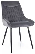Scaun de bucătărie Misty Velvet, gri