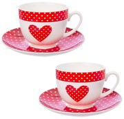 Set ceașcă cu farfurioară Orion Puncte, 2 buc., 280 ml