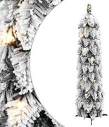 vidaXL Brad de Crăciun artificial pre-iluminat 30 LED-uri/zăpadă 60 cm