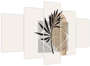 Tablou - Abstracție cu frunze tropicale N⁰1 (150x105 cm)