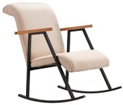 Fotoliu balansoar LUNI, crem