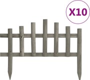vidaXL Borduri de gazon,10 buc., 4,4 m, lemn de brad