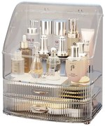 Organizator cosmetic, depozitare compartimentata, cu sertare, Transparent