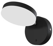 Aplica de perete LED design tehnic Fad negru MYMOD070WL-L8B3K
