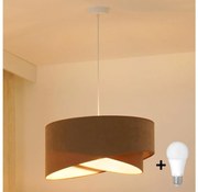 Lustră LED pe cablu Brilagi LYRA 1xE27/15W/230V maro/alb