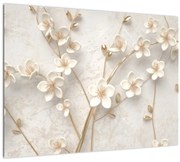 Tablou - floare aurie - abstractă (70x50 cm)