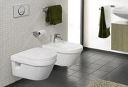 Set vas wc suspendat Villeroy&Boch Omnia Architectura DirectFlush cu bideu suspendat si capac soft close