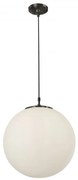 Lustra / Pendul design modern 35cm Atom black / opal 6099 SRT