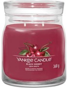 Lumânare parfumată Yankee Candle Signature în borcan, medie, Black Cherry, 368 g
