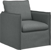 vidaXL Canapea Gri închis 195 x 82 x 85 cm țesătură