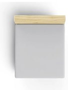 Cearceaf gri din bumbac cu elastic 140x190 cm – Mijolnir