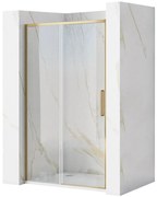 Rea Rapid Slide usi de dus 130 cm culisanta auriu periat sticla transparenta REA-K8590