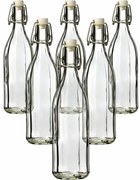 Sticlă cu închidere cu clips, 1 l, 6 buc., 1 l