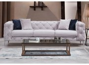 Canapea CHESTERFIELD Como - Light Grey cu 3 Locuri 237 X 73 X 90