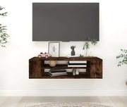 vidaXL Dulap TV suspendat, stejar fumuriu 100x30x26,5 cm lemn compozit