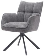 Set de scaune de sufragerie gri 2 buc. tapițat Marilla – Unique Furniture