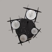 Lustră suspendată pe cablu GAMBIT, 4xGU10/10W/230V, negru