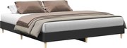 vidaXL Cadru de pat fără saltea Negru 160x200cm Lemn prelucrat