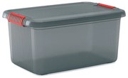 Cutie de depozitare gri din plastic cu capac 59x39x28 cm K Latch Box – KIS