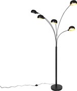 Lampă de podea inteligentă neagră cu 5 lumini inclusiv Wi-Fi B35 - Sixties