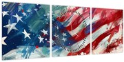 Tablou - Steagul SUA (cu ceas) (90x30 cm)